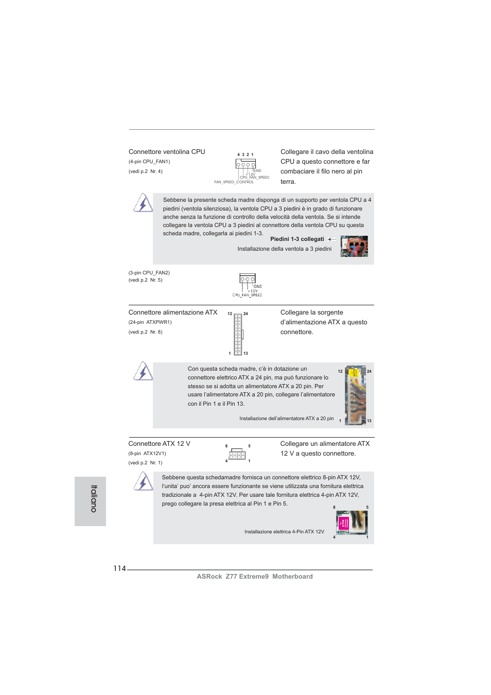 Italiano | ASRock Z77 Extreme9 User Manual | Page 114 / 248