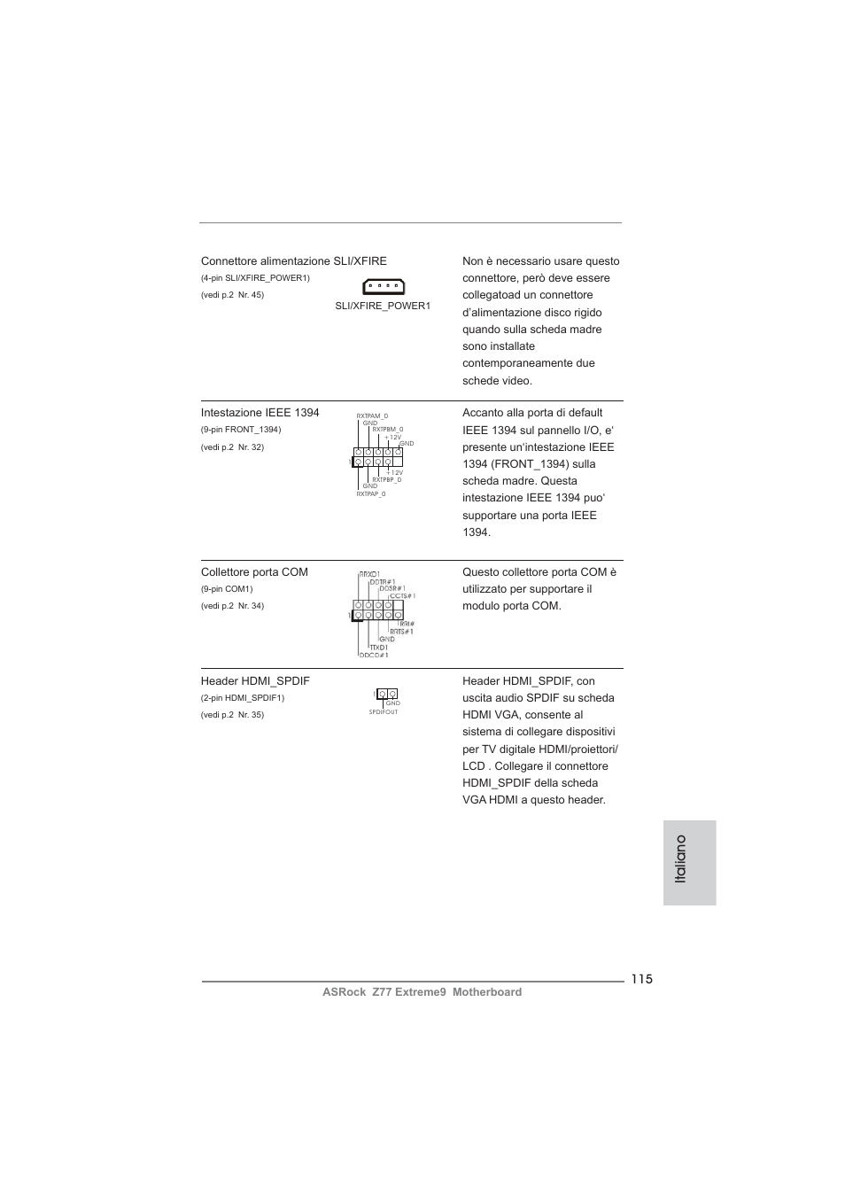 Italiano | ASRock Z77 Extreme9 User Manual | Page 115 / 248