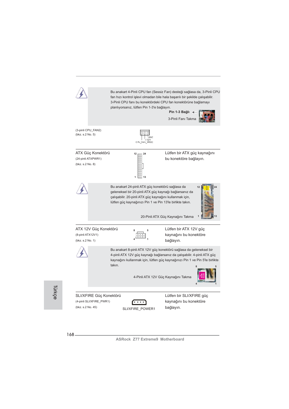 Türkçe | ASRock Z77 Extreme9 User Manual | Page 168 / 248