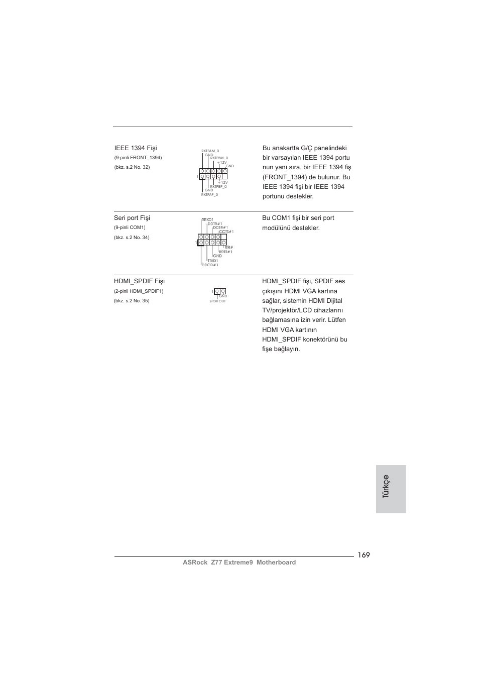 Türkçe | ASRock Z77 Extreme9 User Manual | Page 169 / 248