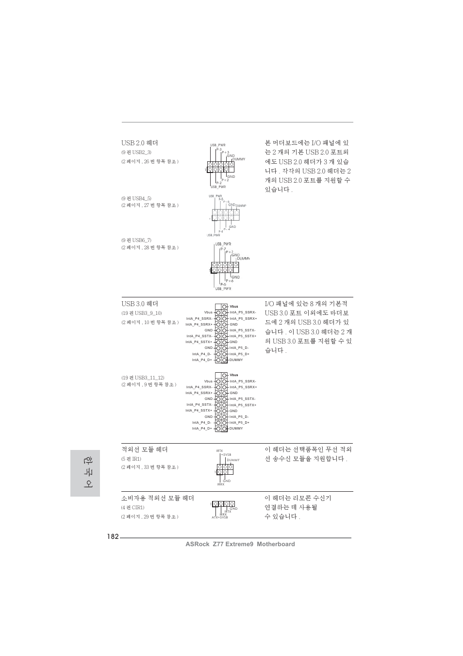 한 국 어 | ASRock Z77 Extreme9 User Manual | Page 182 / 248