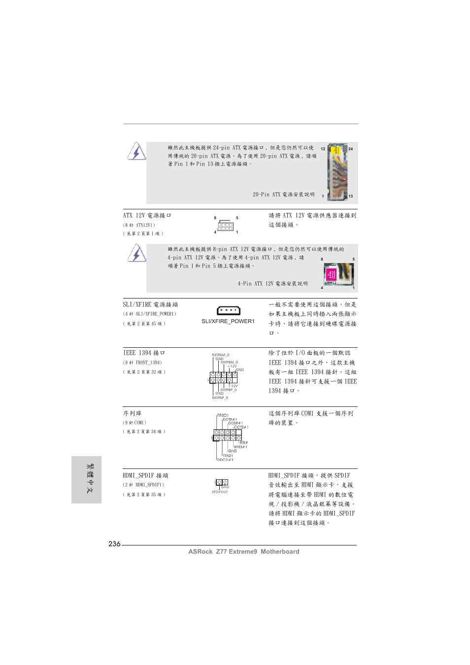 繁體中文 | ASRock Z77 Extreme9 User Manual | Page 236 / 248