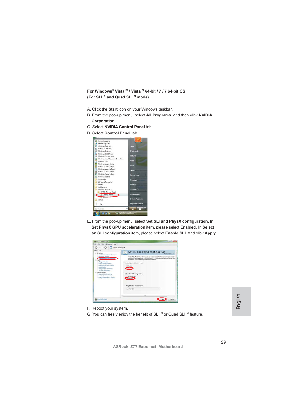 English | ASRock Z77 Extreme9 User Manual | Page 29 / 248