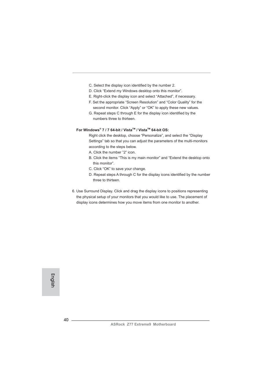 English | ASRock Z77 Extreme9 User Manual | Page 40 / 248