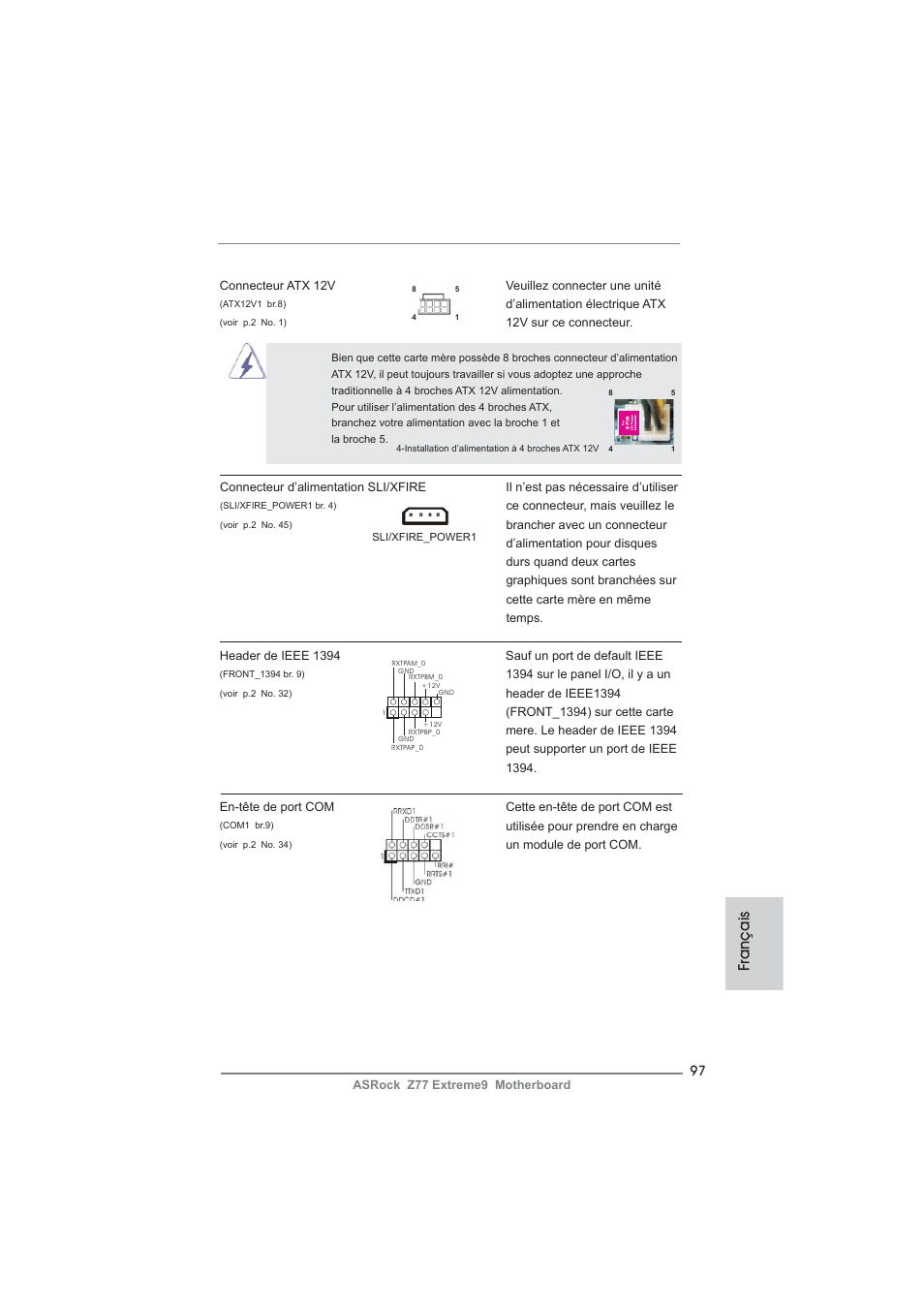 Français | ASRock Z77 Extreme9 User Manual | Page 97 / 248