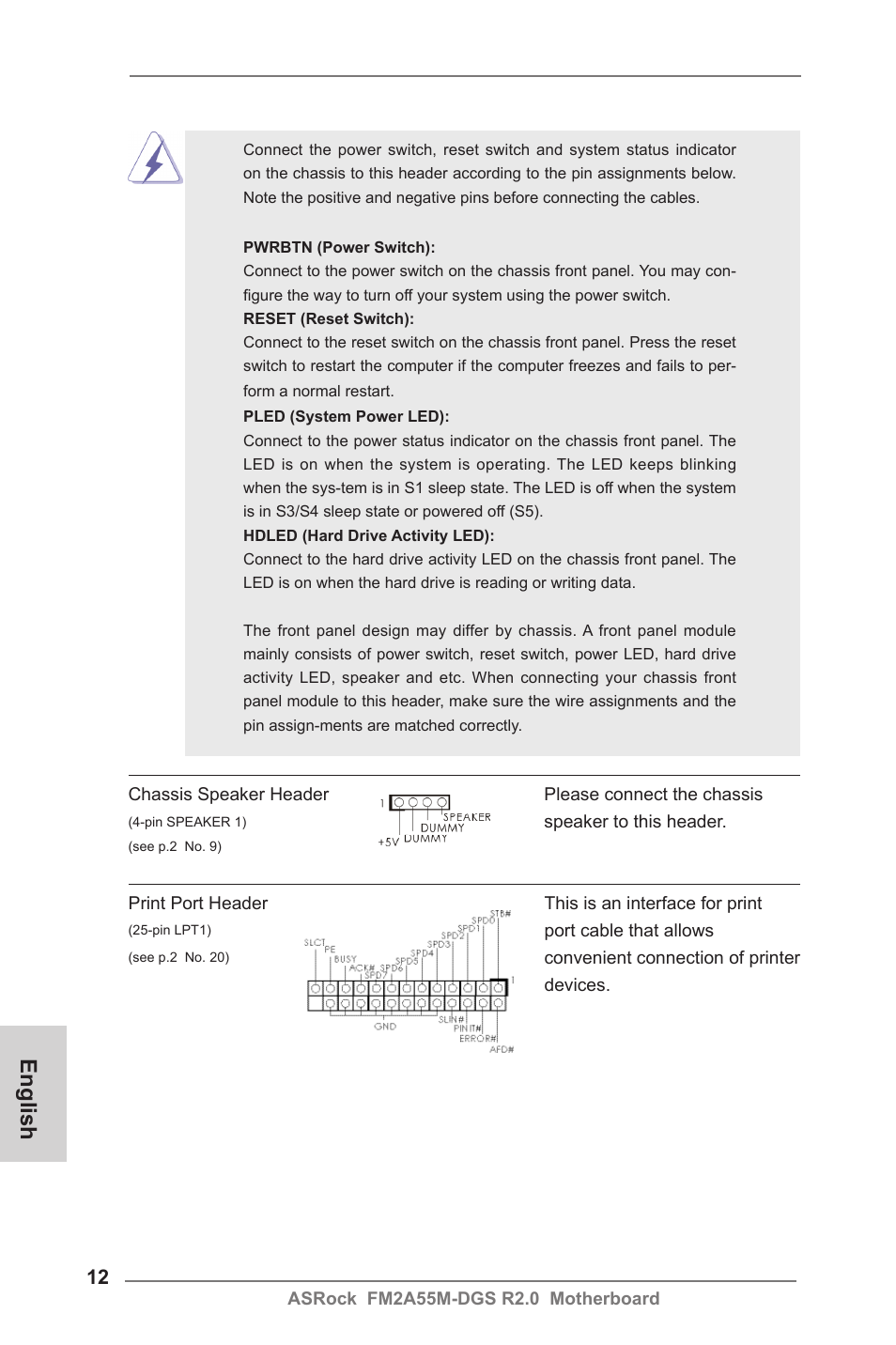 English | ASRock FM2A55M-DGS R2.0 User Manual | Page 12 / 56