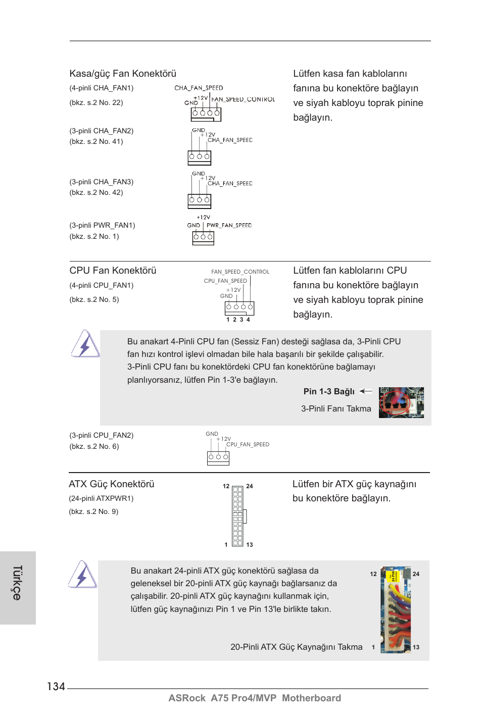Türkçe | ASRock A75 Pro4__MVP User Manual | Page 134 / 200