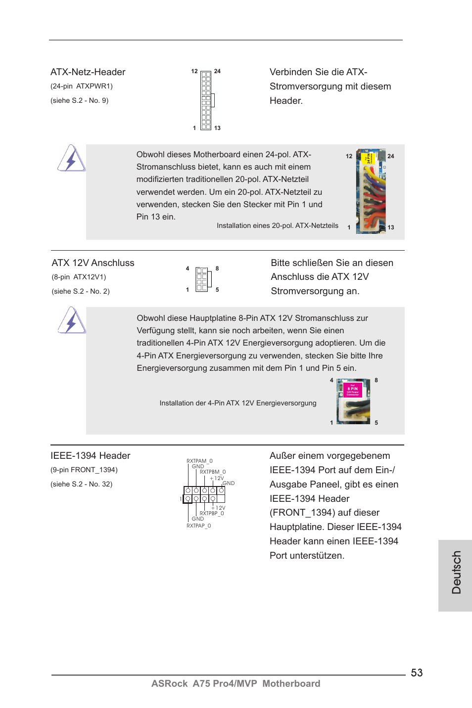 Deutsch | ASRock A75 Pro4__MVP User Manual | Page 53 / 200