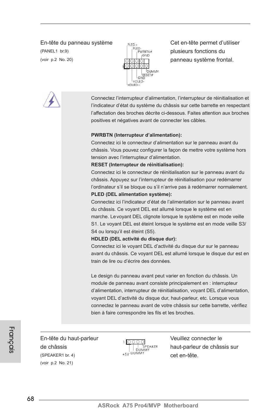 Français | ASRock A75 Pro4__MVP User Manual | Page 68 / 200