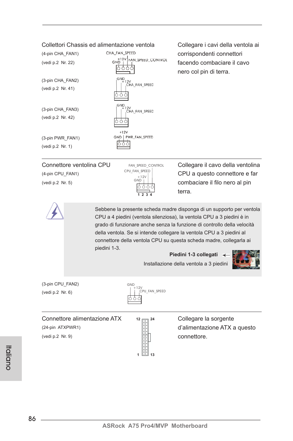 Italiano | ASRock A75 Pro4__MVP User Manual | Page 86 / 200