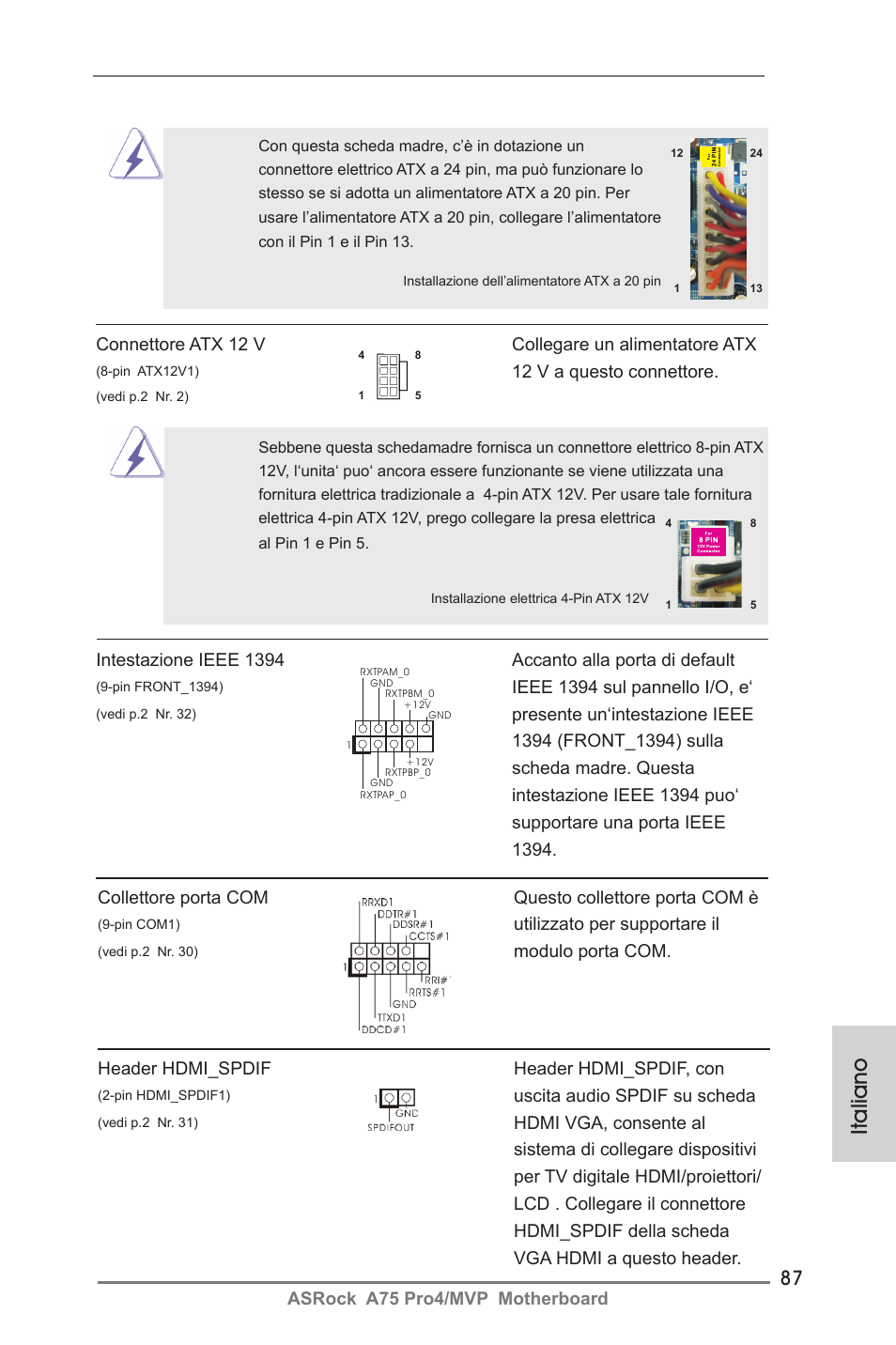 Italiano | ASRock A75 Pro4__MVP User Manual | Page 87 / 200