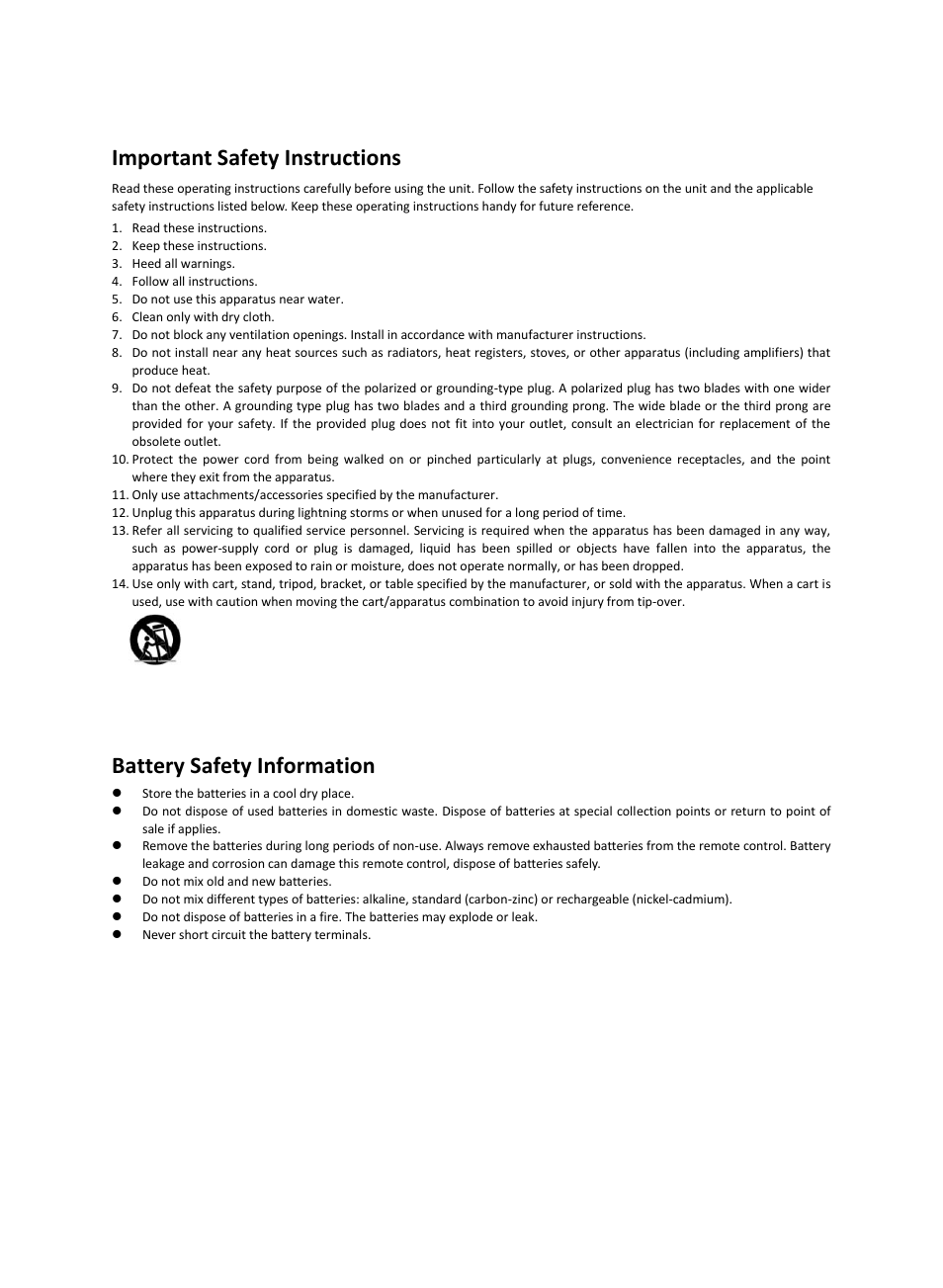 Important safety instructions, Battery safety information | AverMedia Game Capture HD User Manual | Page 4 / 116