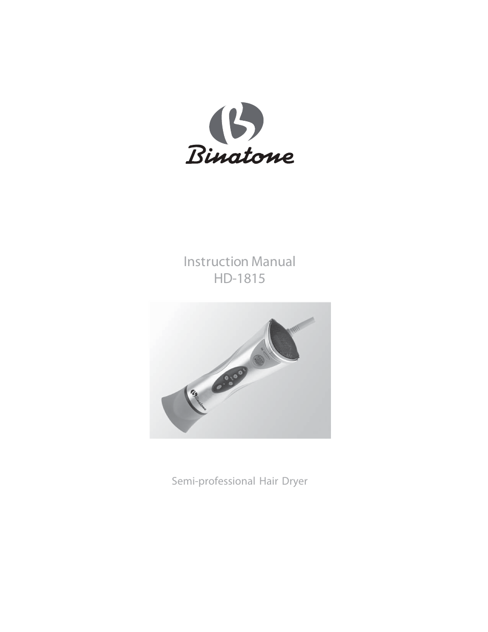 Binatone HD-1815 User Manual | 28 pages