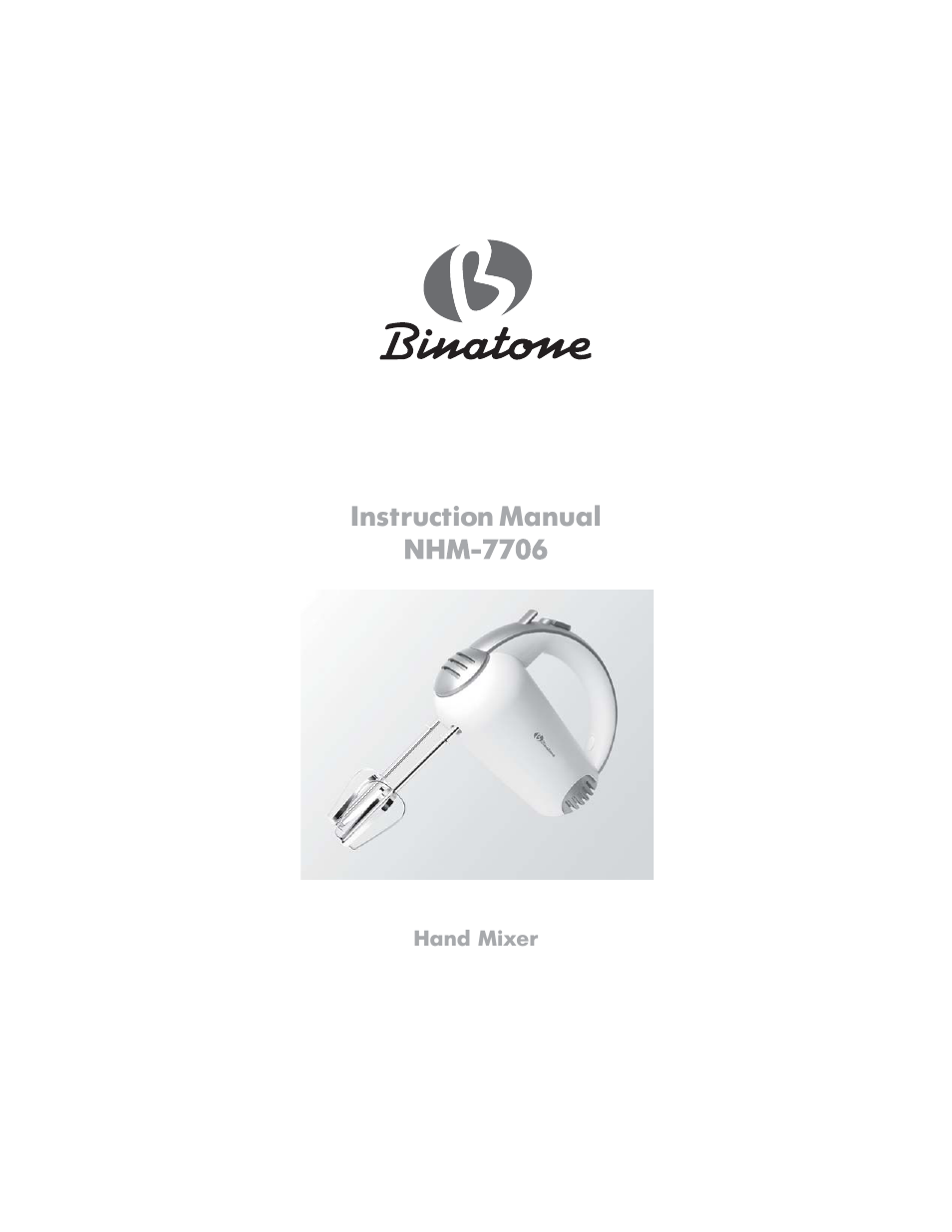 Binatone NHM-7706 User Manual | 28 pages
