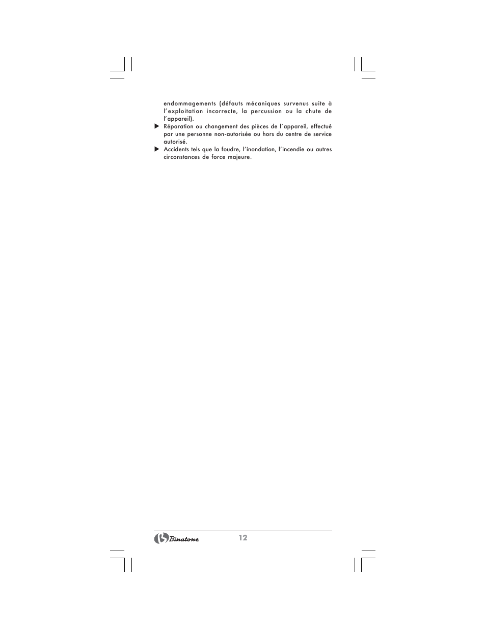 Binatone HS-4101 User Manual | Page 12 / 26