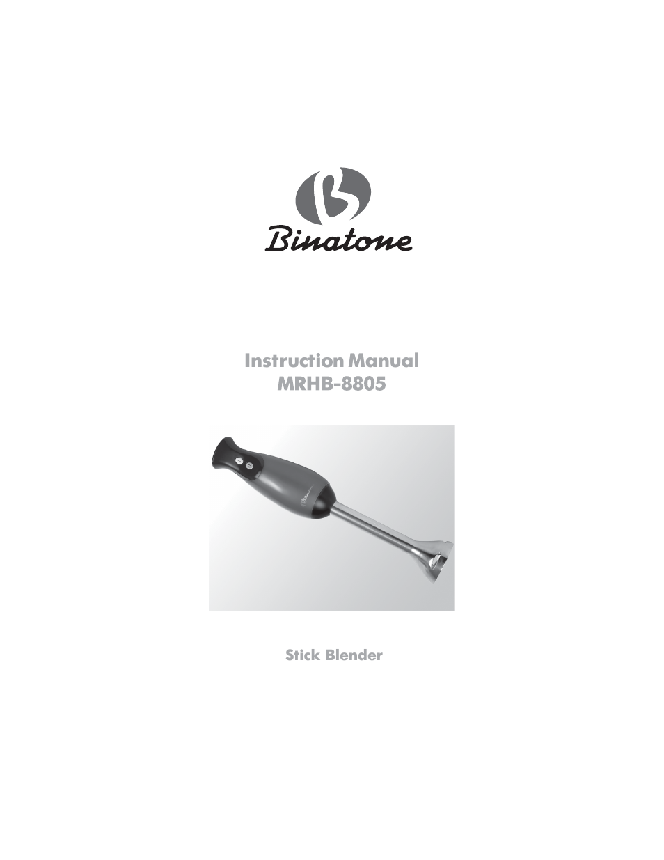 Binatone MRHB-8805 User Manual | 26 pages