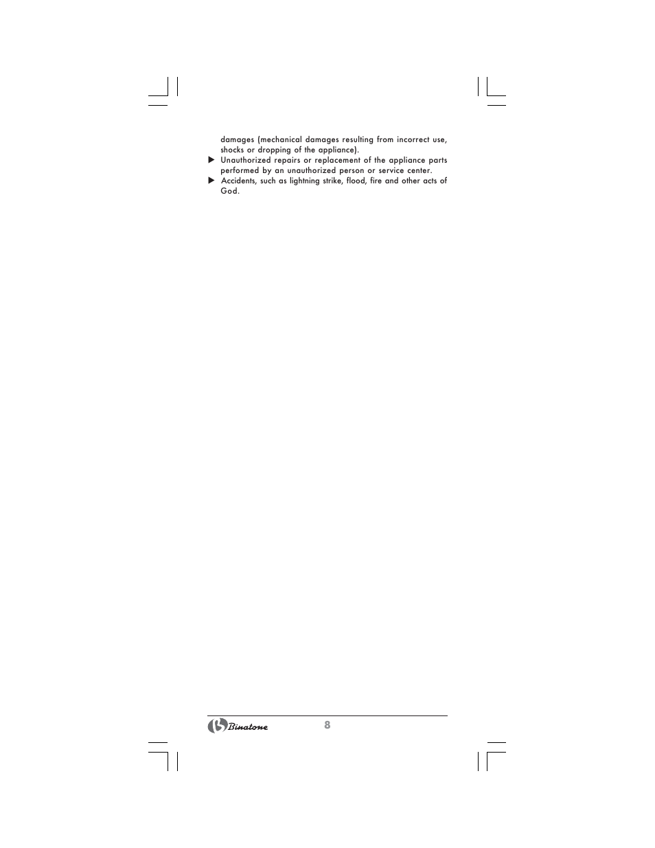 Binatone MRT-8802 User Manual | Page 8 / 28