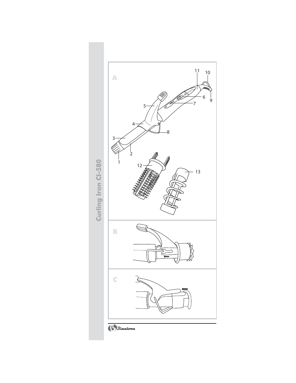 Ac b | Binatone CI-580 User Manual | Page 2 / 28