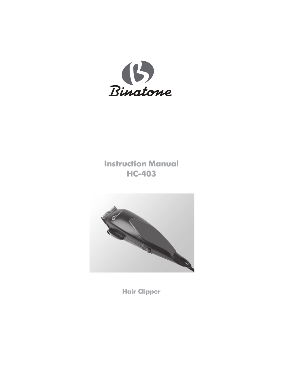 Binatone HC-403 User Manual | 40 pages