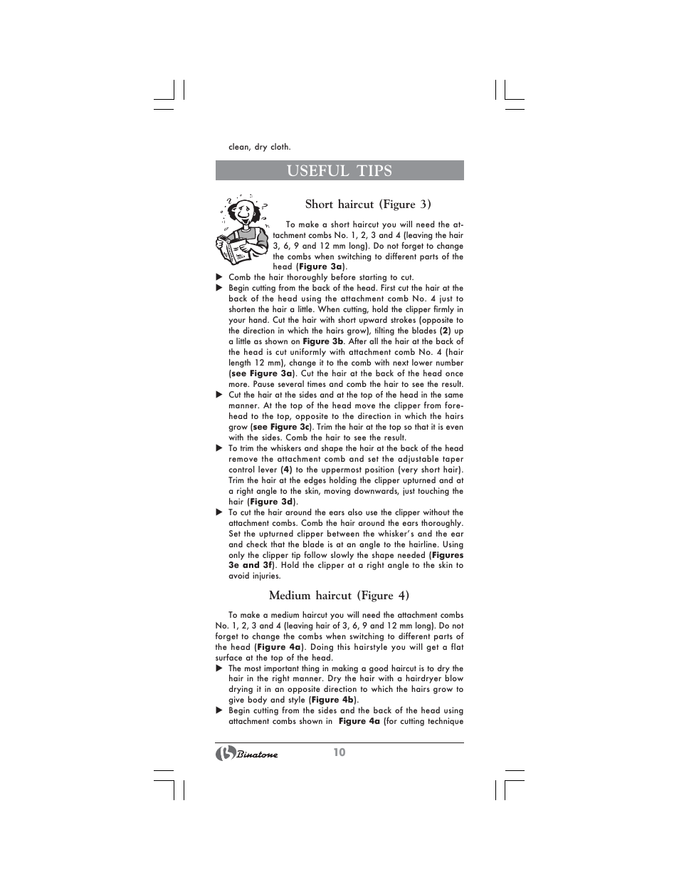 Useful tips | Binatone HC-403 User Manual | Page 10 / 40