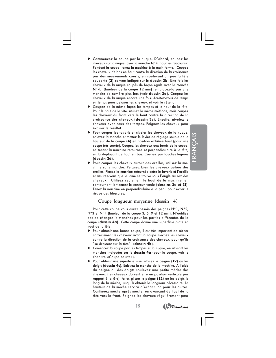 Français | Binatone HC-403 User Manual | Page 19 / 40