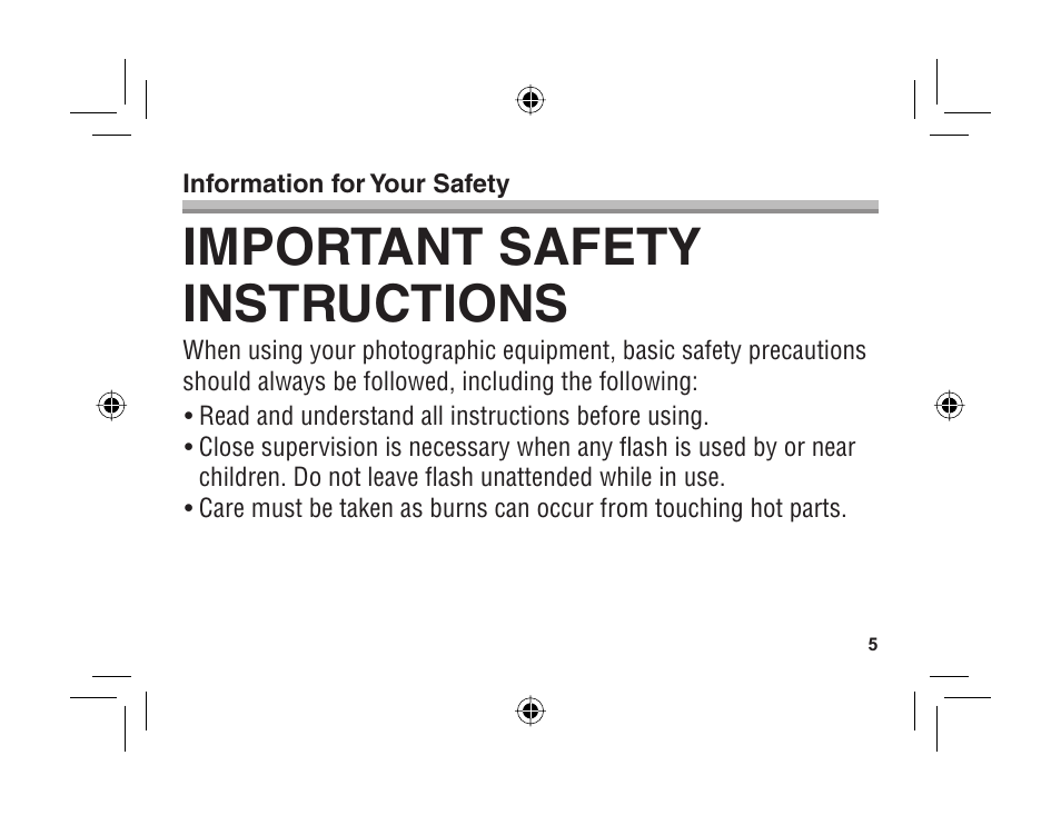 Important safety instructions | Olympus FL-300R User Manual | Page 3 / 162