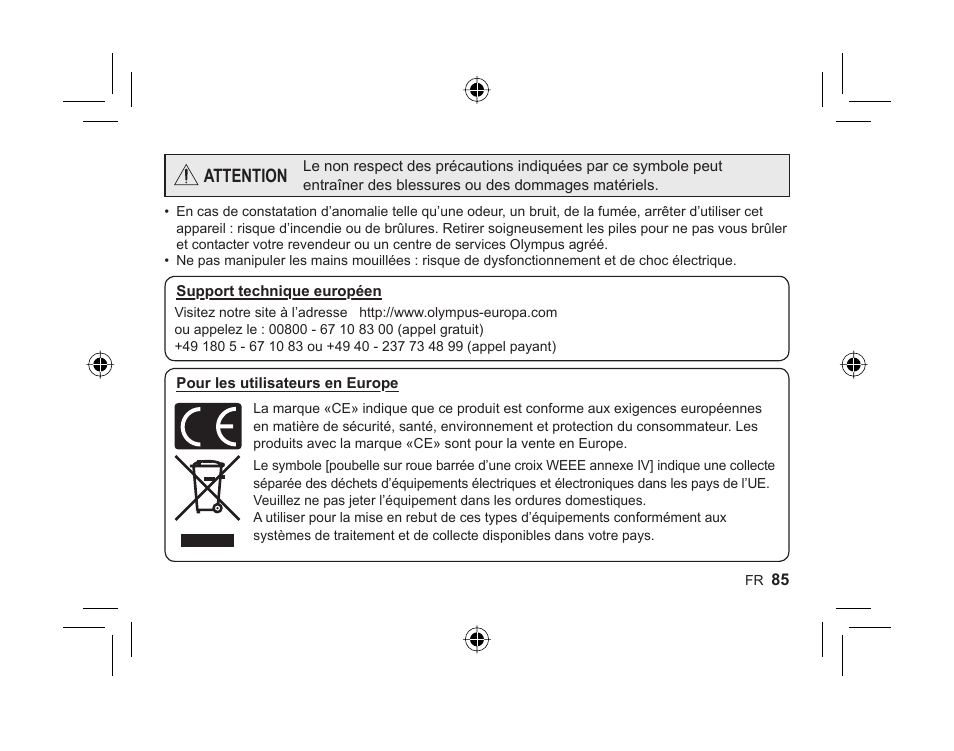 Attention | Olympus FL-300R User Manual | Page 83 / 162