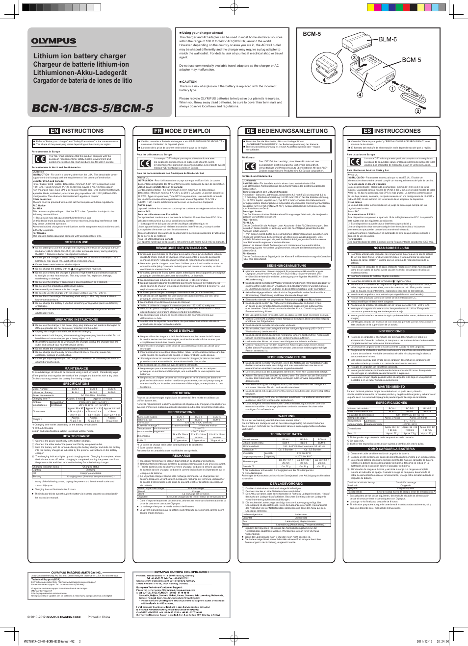 Olympus BCS-5 User Manual | 7 pages