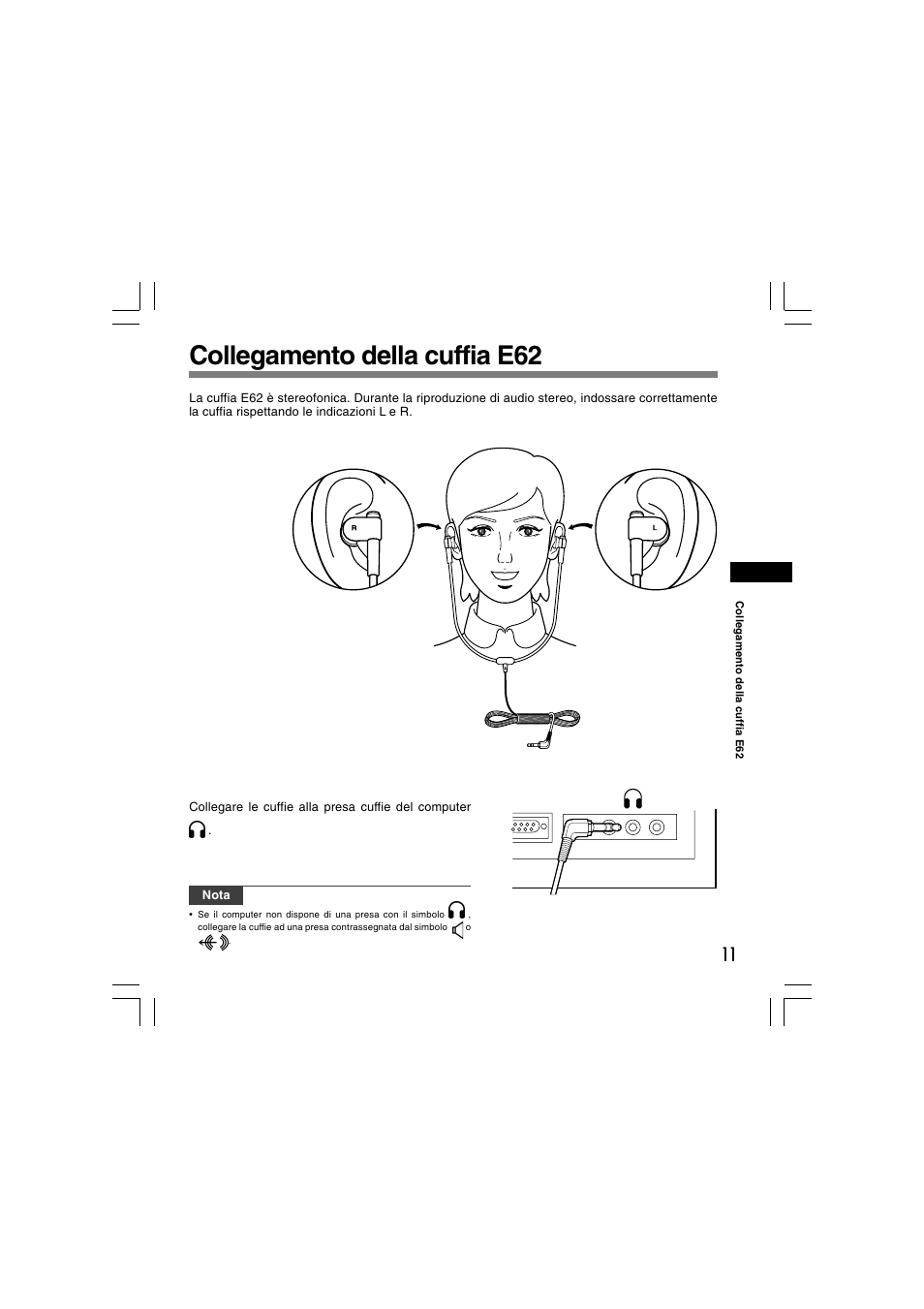 Collegamento della cuffia e62 | Olympus AS-5000 User Manual | Page 63 / 81