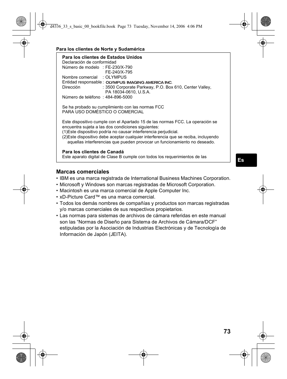 Olympus FE-240 User Manual | Page 73 / 100