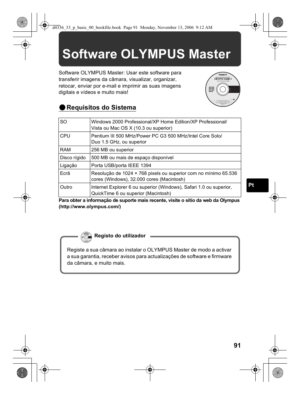 Software olympus master | Olympus FE-240 User Manual | Page 91 / 100