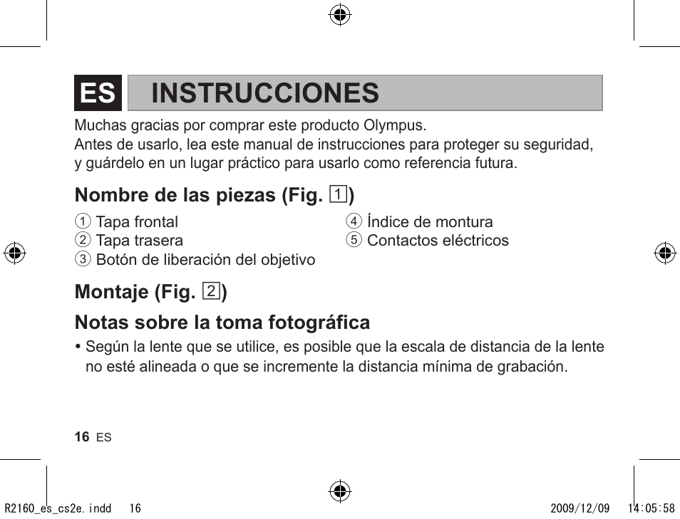 R2160_es_cs2e.pdf, Instrucciones | Olympus MMF-2 User Manual | Page 14 / 66