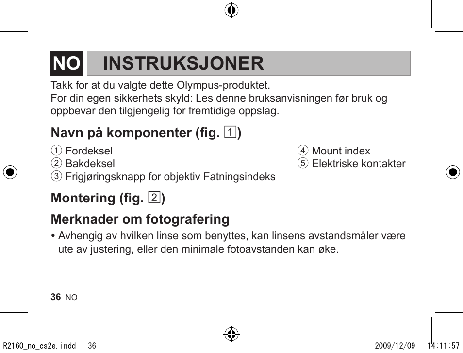 R2160_no_cs2e.pdf, Instruksjoner | Olympus MMF-2 User Manual | Page 34 / 66