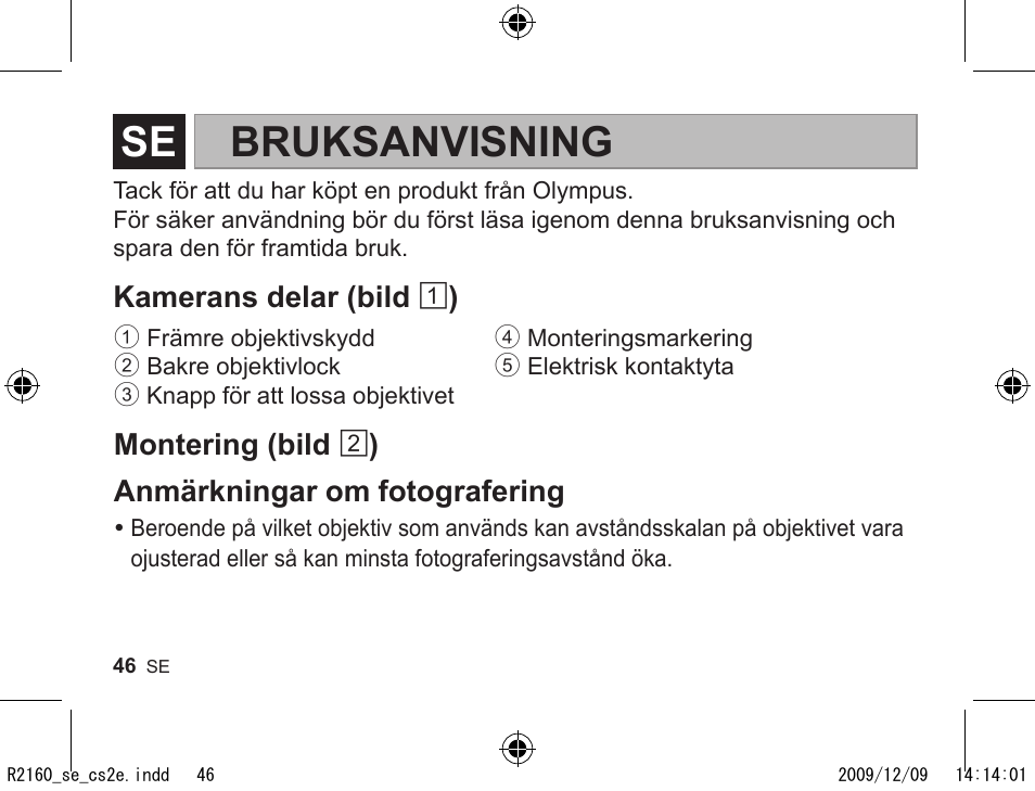 R2160_se_cs2e.pdf, Bruksanvisning | Olympus MMF-2 User Manual | Page 44 / 66