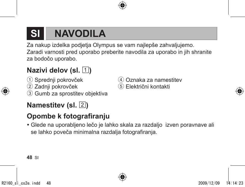 R2160_si_cs2e.pdf, Navodila | Olympus MMF-2 User Manual | Page 46 / 66