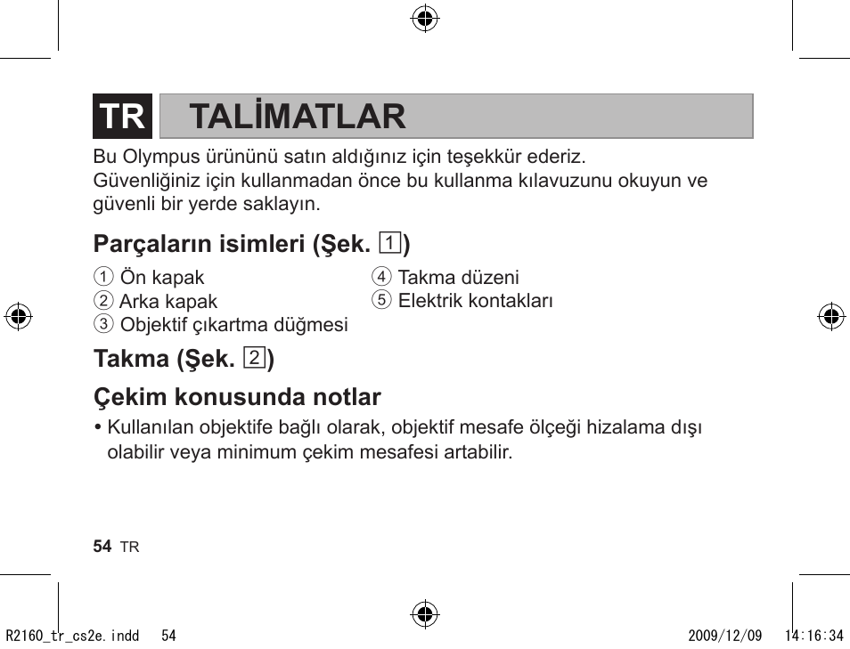 R2160_tr_cs2e.pdf, Talimatlar | Olympus MMF-2 User Manual | Page 52 / 66