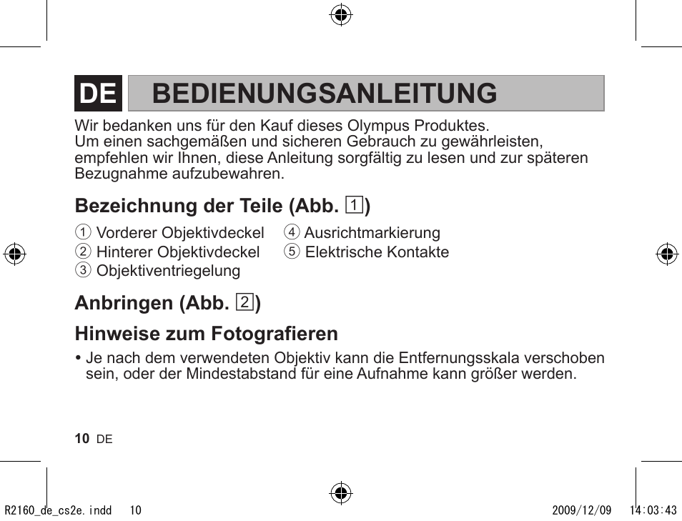 R2160_de_cs2e.pdf, Bedienungsanleitung | Olympus MMF-2 User Manual | Page 8 / 66