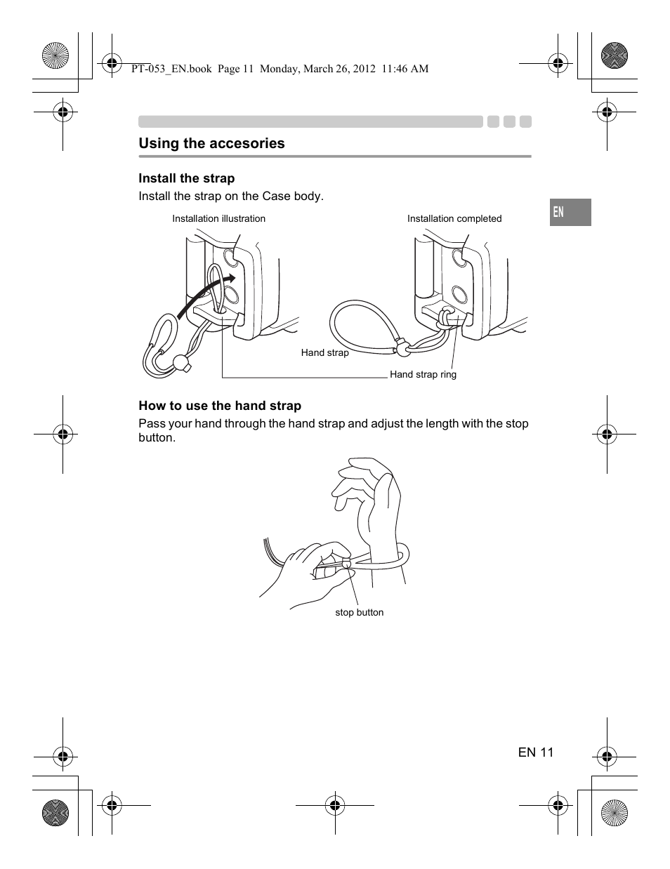 Using the accesories | Olympus PT-053 User Manual | Page 41 / 211