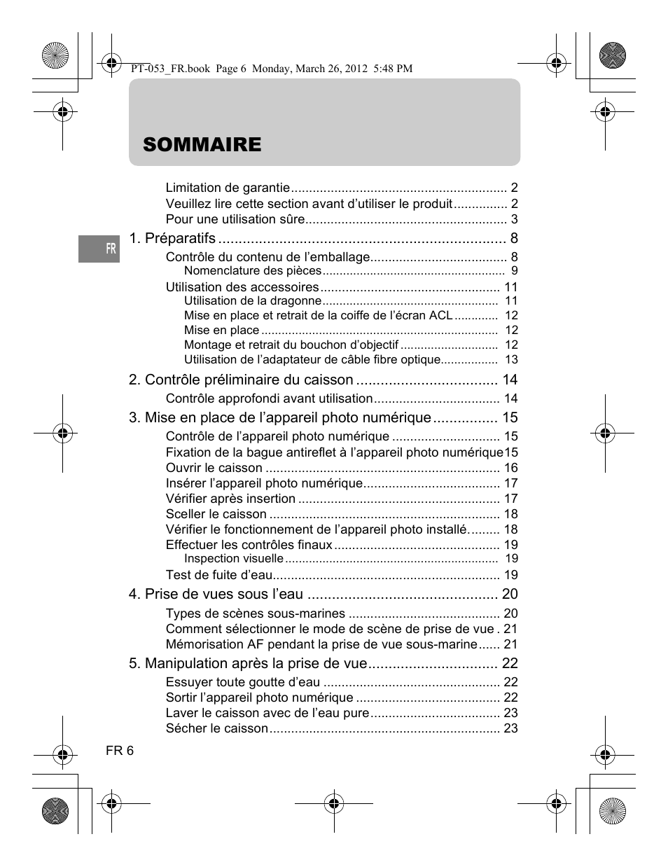 Sommaire | Olympus PT-053 User Manual | Page 66 / 211