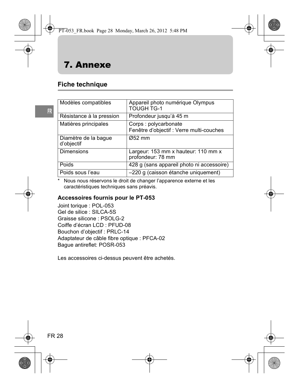 Annexe | Olympus PT-053 User Manual | Page 88 / 211