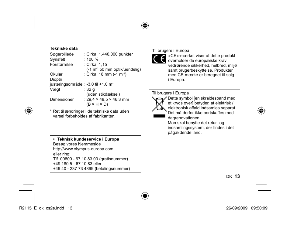 Olympus VF-2 User Manual | Page 11 / 66