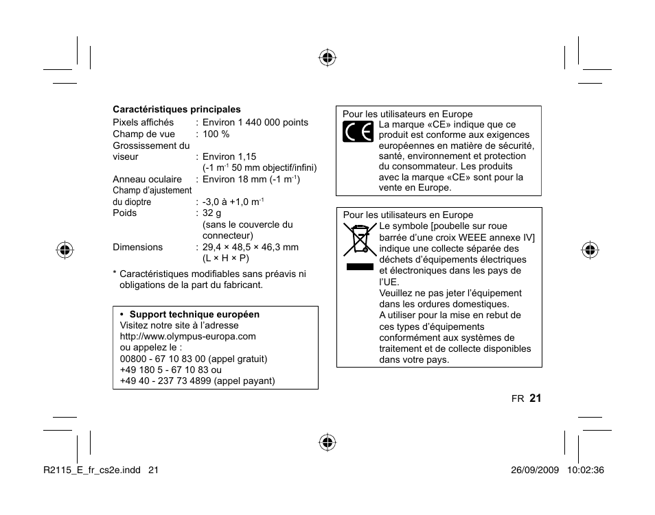 Olympus VF-2 User Manual | Page 19 / 66