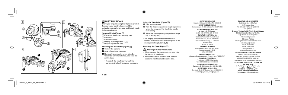 Instructions | Olympus VF-2 User Manual | Page 2 / 66