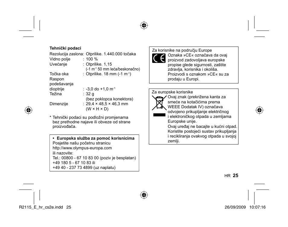Olympus VF-2 User Manual | Page 23 / 66
