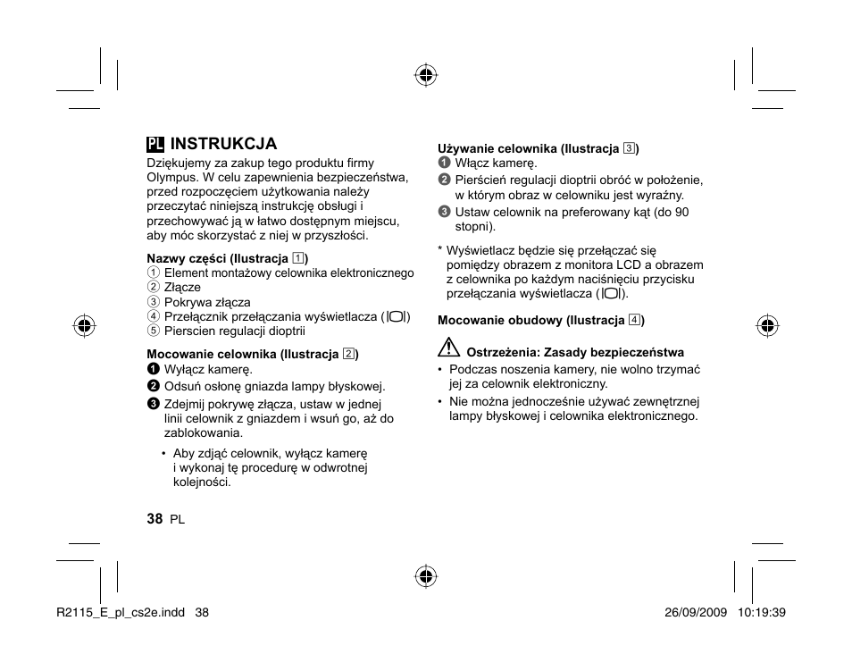 Pl instrukcja | Olympus VF-2 User Manual | Page 36 / 66