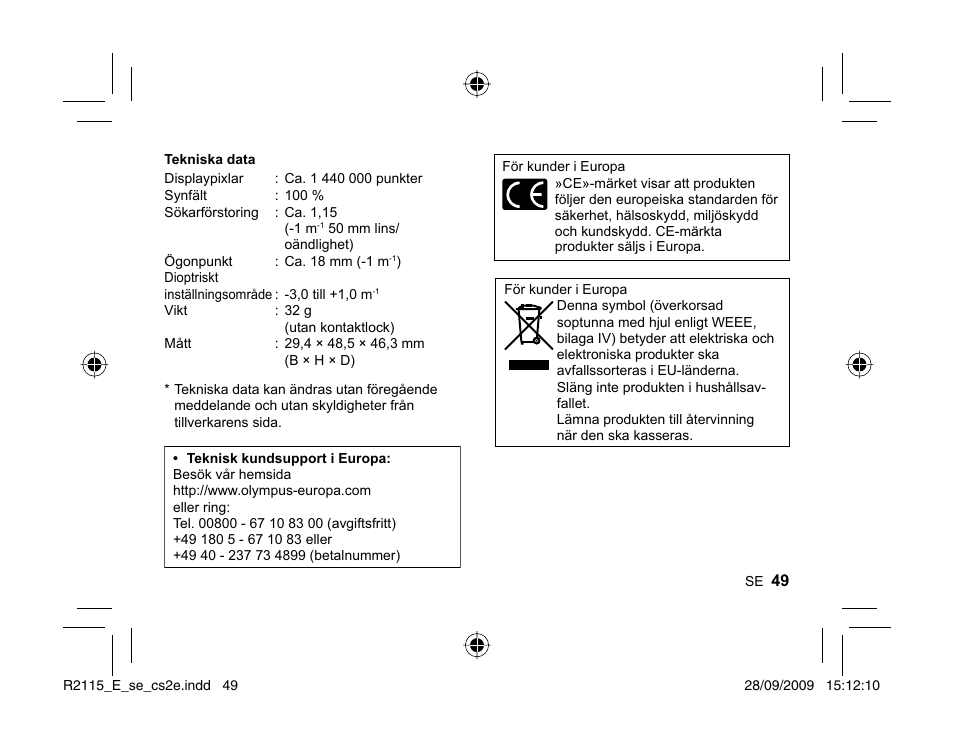 Olympus VF-2 User Manual | Page 47 / 66