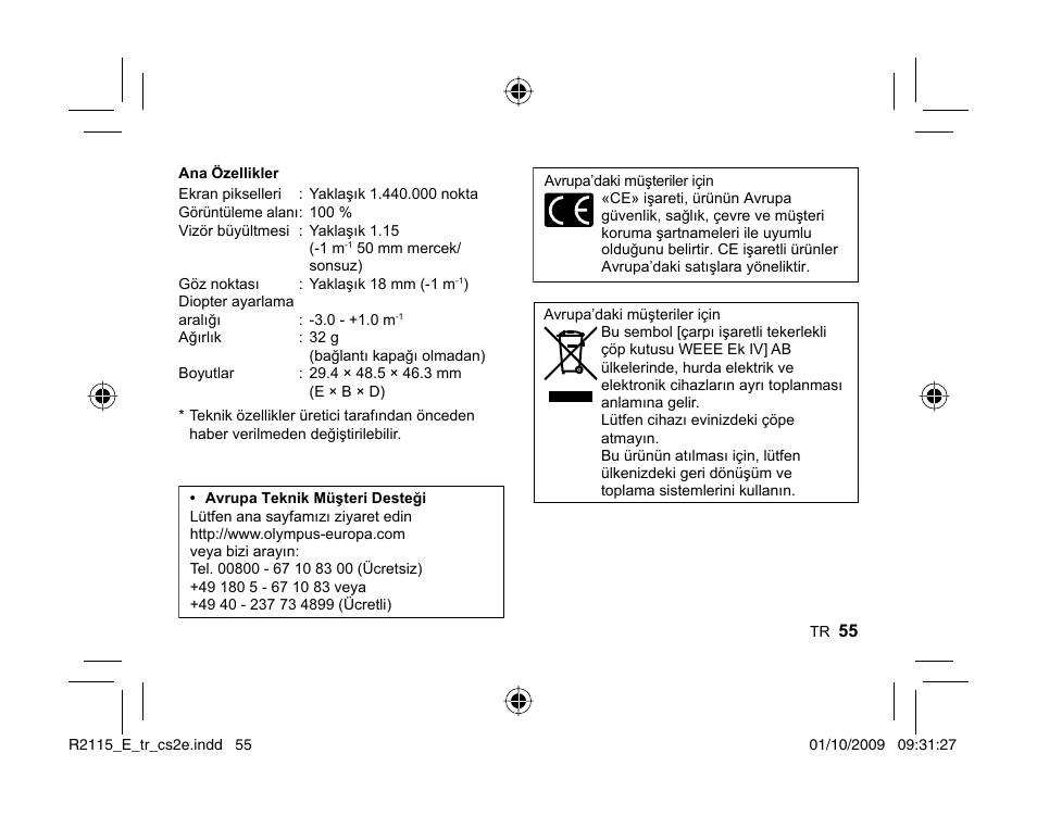Olympus VF-2 User Manual | Page 53 / 66