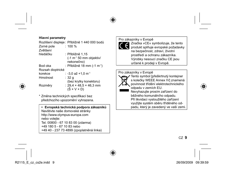 Olympus VF-2 User Manual | Page 7 / 66