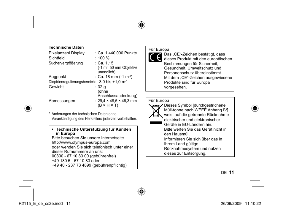 Olympus VF-2 User Manual | Page 9 / 66