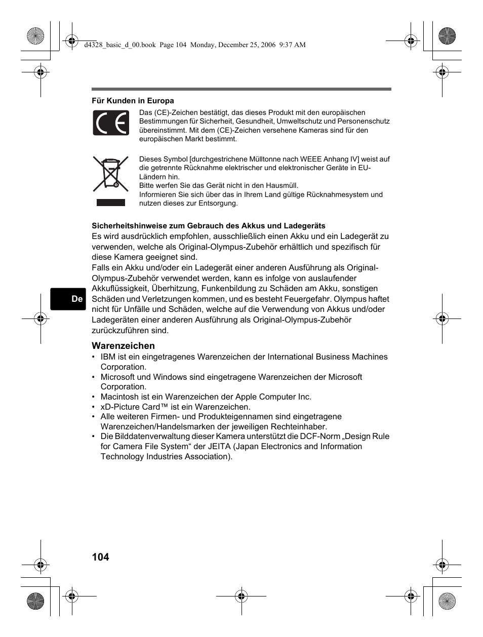 Olympus µ 760 User Manual | Page 104 / 132